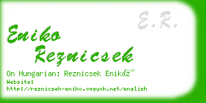 eniko reznicsek business card